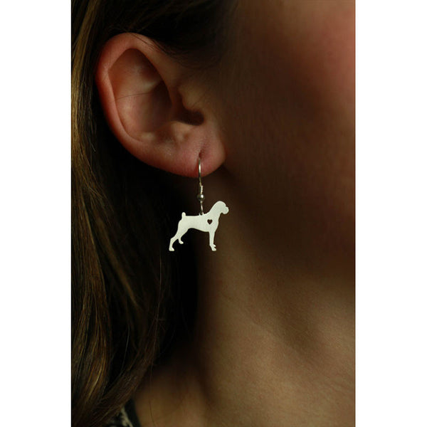 FREE Boxer Earrings Silver Boxer Dangle Charm