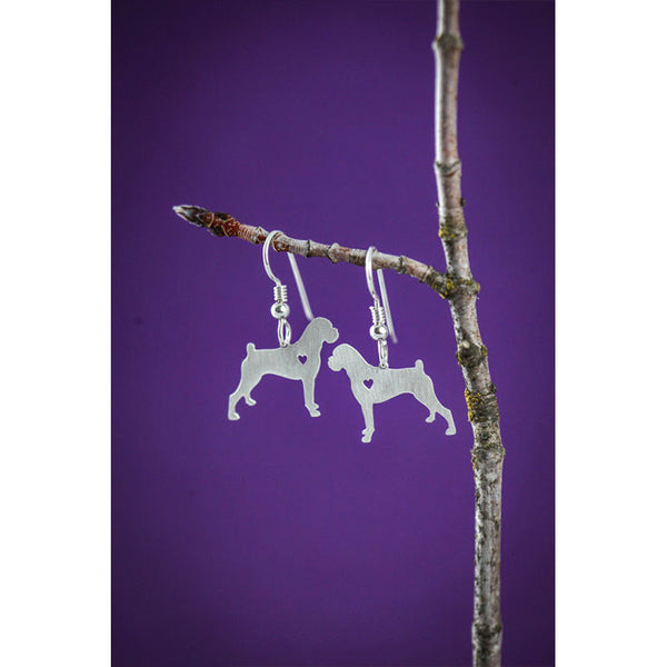 FREE Boxer Earrings Silver Boxer Dangle Charm