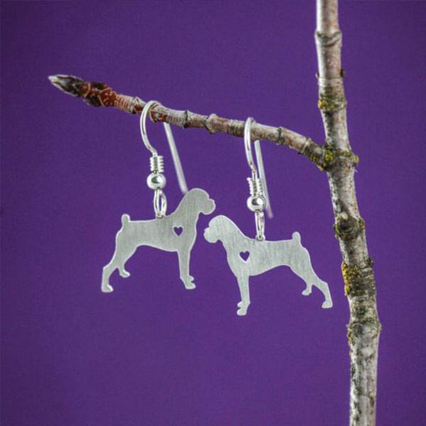 FREE Boxer Earrings Silver Boxer Dangle Charm