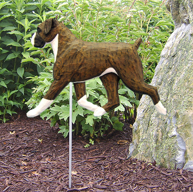 Boxer Uncropped Outdoor Garden BOXER Sign Hand Painted Figure Brindle